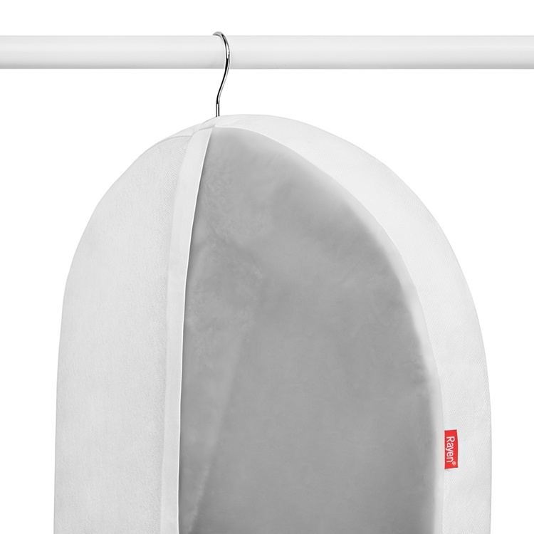 Klädöverdrag, Kort, NON WOVEN, 60 x 5 x H 100, Klar / Vit