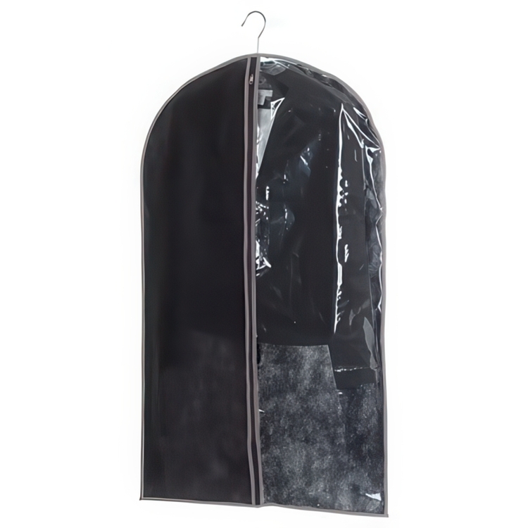 Klädöverdrag, Kort, SUIT COVER, 60 x H 100, Svart /Transparent