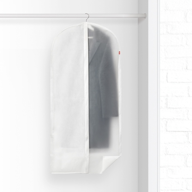 Klädöverdrag, Lång, NON WOVEN, 60 x 5 x H 135, Transparent / Vit