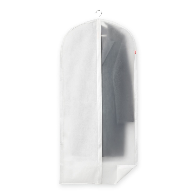 Klädöverdrag, Lång, NON WOVEN, 60 x 5 x H 135, Transparent / Vit