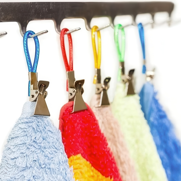 Klämmor för handdukar som saknar ögla, 5 st, HABO TOWEL CLIPS, Blandade Färger