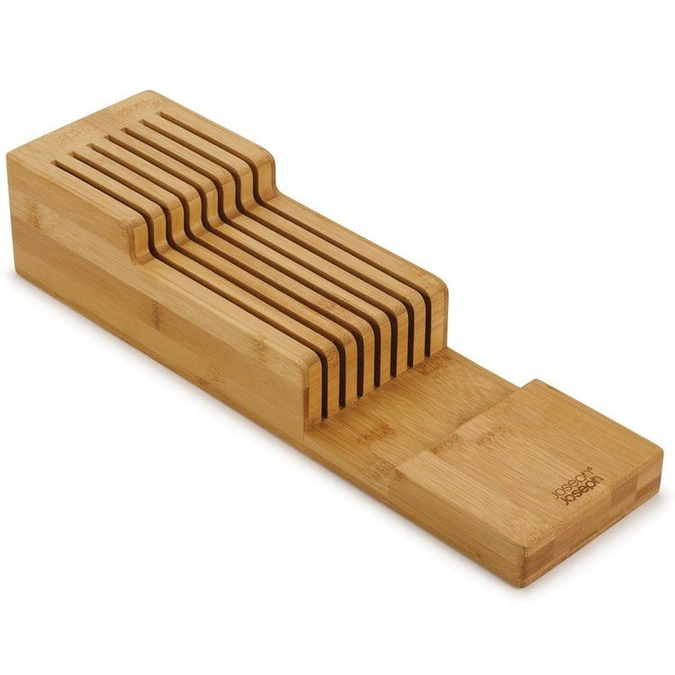 Knivställ för 9 st knivar, 2 nivåer, DRAWERSTORE BAMBOO, Joseph Joseph, 39,8 x 11 x H 9 cm, Bambu