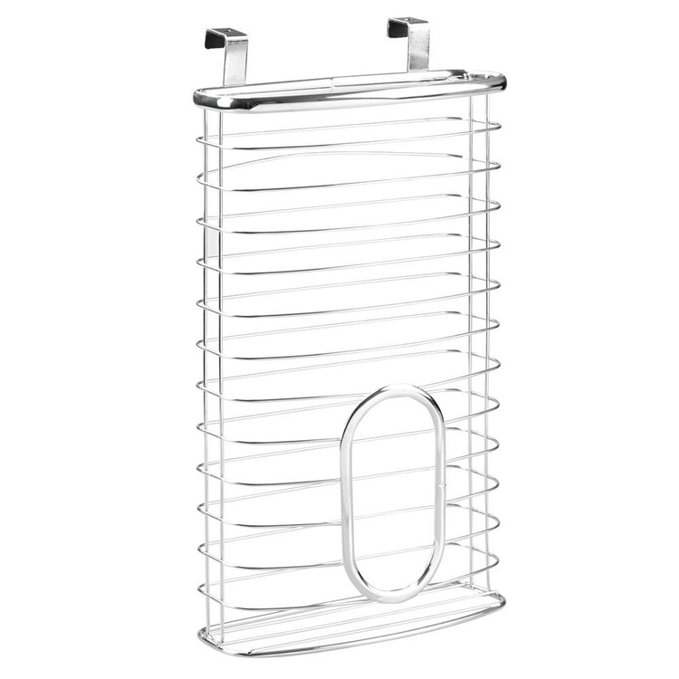 Korg för skåpdörr för plastpåsar, AXIS, 20,6 x 10 x H 37,6 cm, Silver 