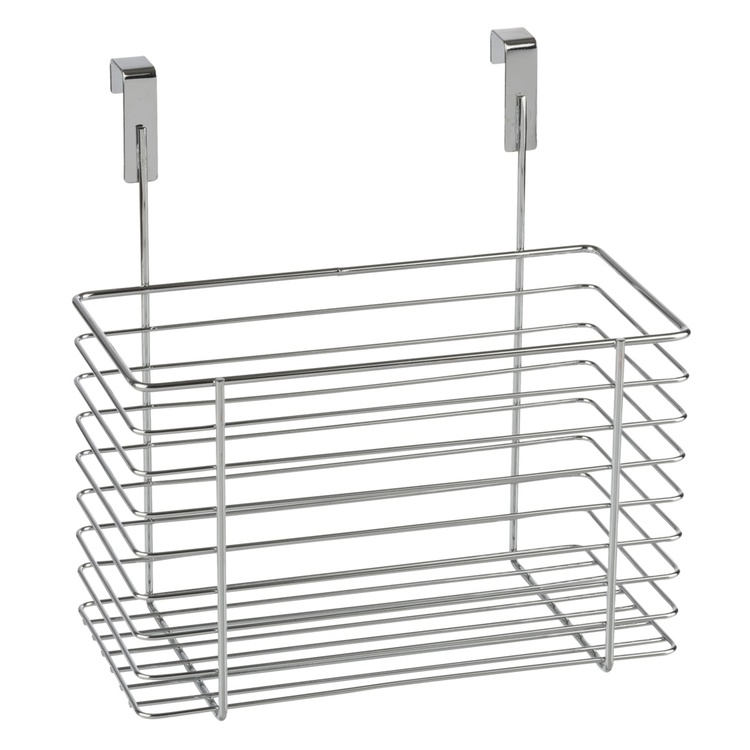 Korg i metall för skåpdörr, LARGE EINHÄNGEKORB, 24 x 15 x H24,5cm, Silver