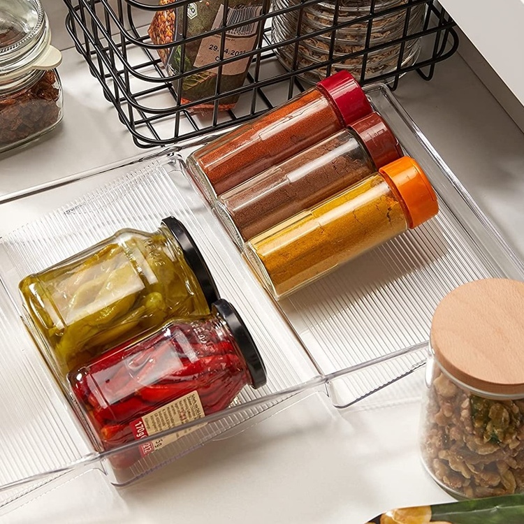Kryddställ för låda, IN-DRAWER SPICE RACK, 21,6 x 42 x H 4 cm, Transparent