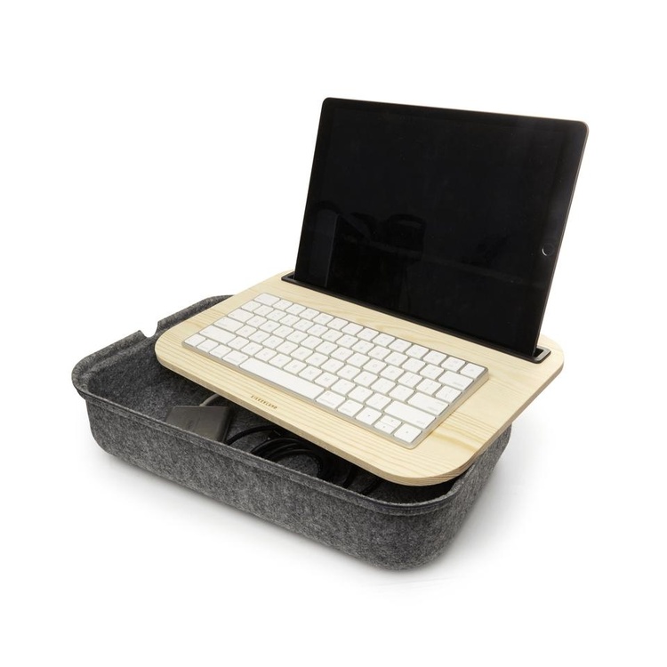 Laptopbricka med förvaring, 36x24,5x8cm