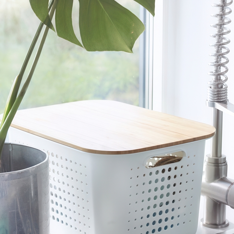 Lock till förvaringskorg i återvunnen plast, SmartStore