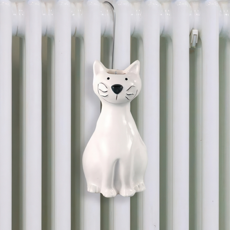 Luftfuktare för element i Keramik, 2 st, NICE WHITE CATS, Vita