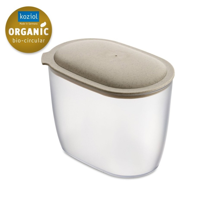 Lufttät behållare, 1,4 Liter, KOIZOL CONNECT ORGANIC OVAL STORAGE MEDIUM, Transparent / Beige
