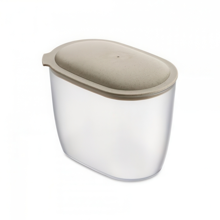 Lufttät behållare, 1,4 Liter, KOIZOL CONNECT ORGANIC OVAL STORAGE MEDIUM, Transparent / Beige