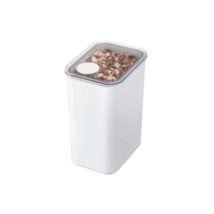 Lufttät Förvaringsburk, iD POUR LID LARGE CANISTER, 12,1 x 16,2 x H 22,2 cm, Vit / Transparent