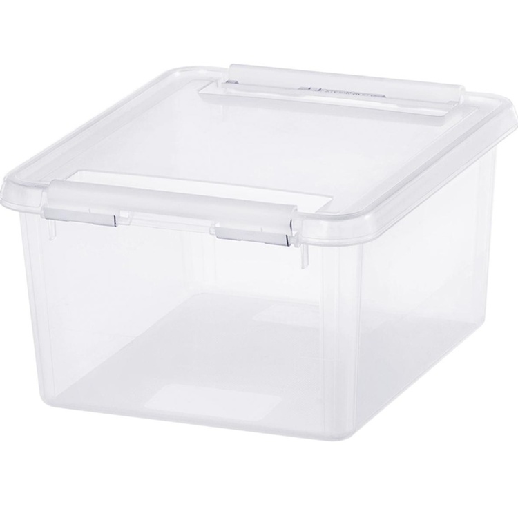Förvaringslåda med lock 2L, SmartStore, Klar/vit