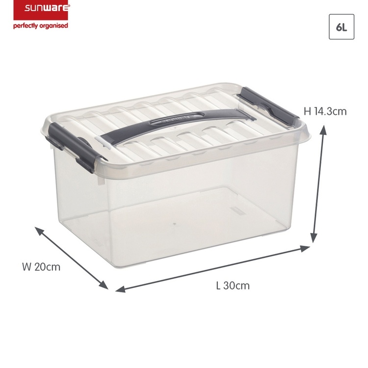 Förvaringslåda med handtag 6L, Q-Line