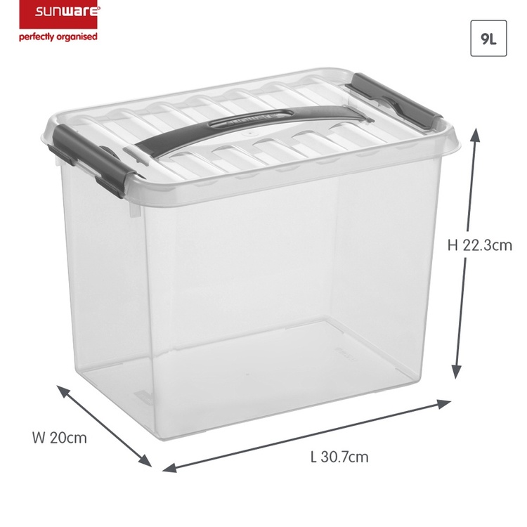 Förvaringslåda med handtag 9L, Q-Line