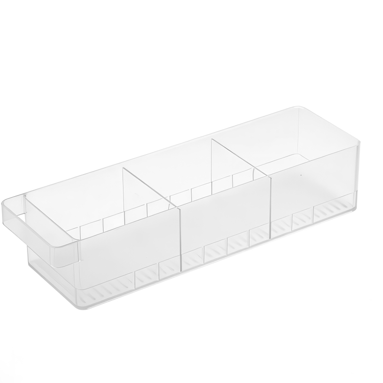 Låda med avdelare, Stapelbar, TOWER MODERN FRIDGE ORGANIZER , Yamazaki, Frostigt Transparent 