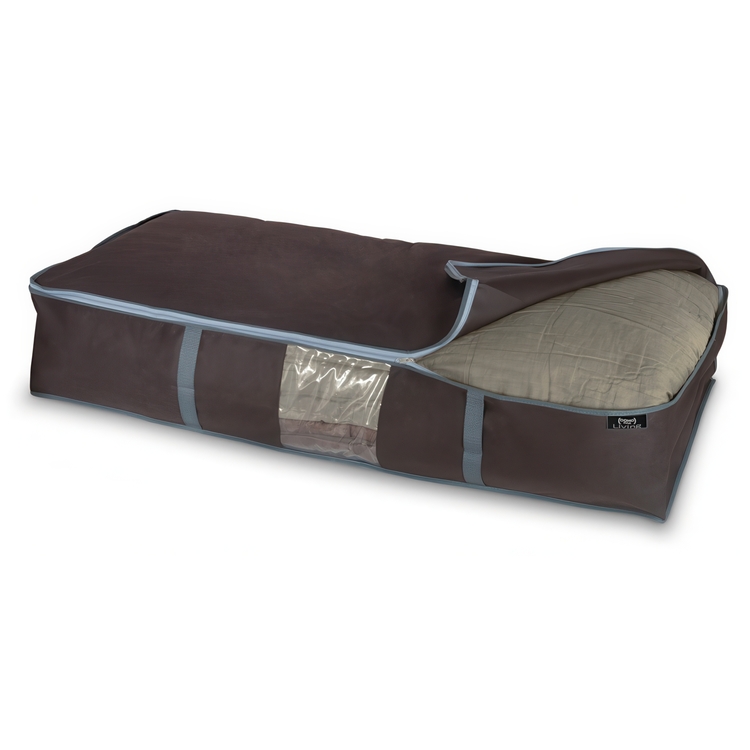 Låda under sängen, mjuk, CLASSIC BROWN, 95 x 45 x H18 cm, Brun