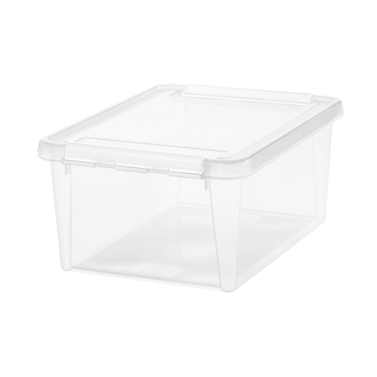 Förvaringslåda med lock 14L, SmartStore, Klar/vit