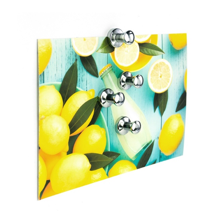 Magnet med knopp 4-pack, Silver