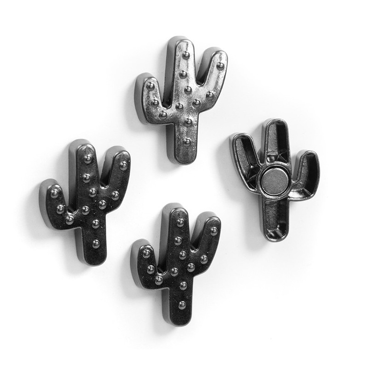 Magneter i form av kaktusar, 4 st, CACTUS, Metallisk