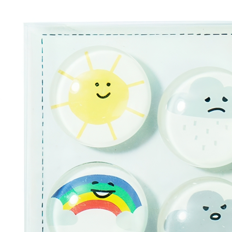 Magnet i glas 4-pack, Väder