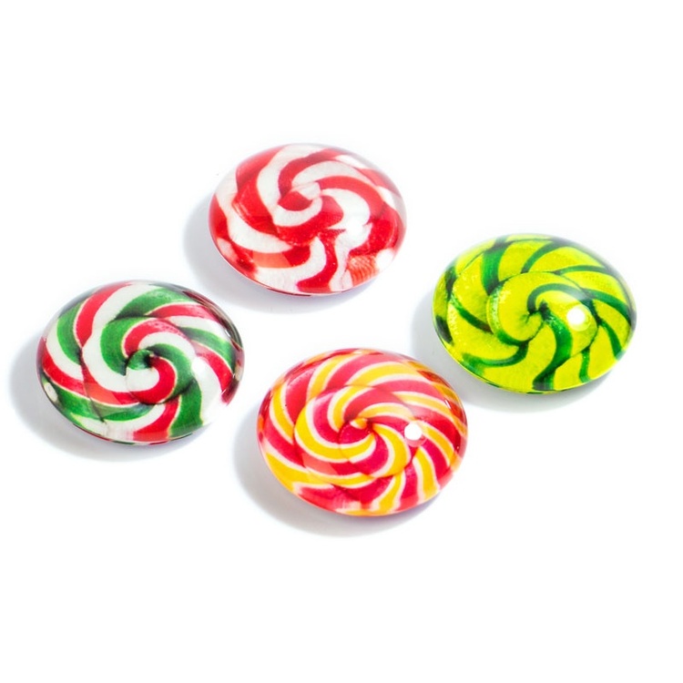 Magnet i glas 4-pack, Klubbor