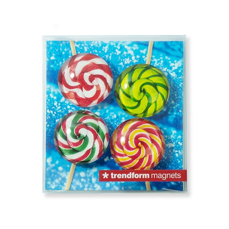 Magnet i glas 4-pack, Klubbor
