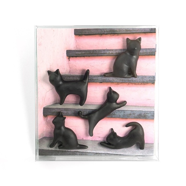 Magnetfigur 5-pack, Svart katt