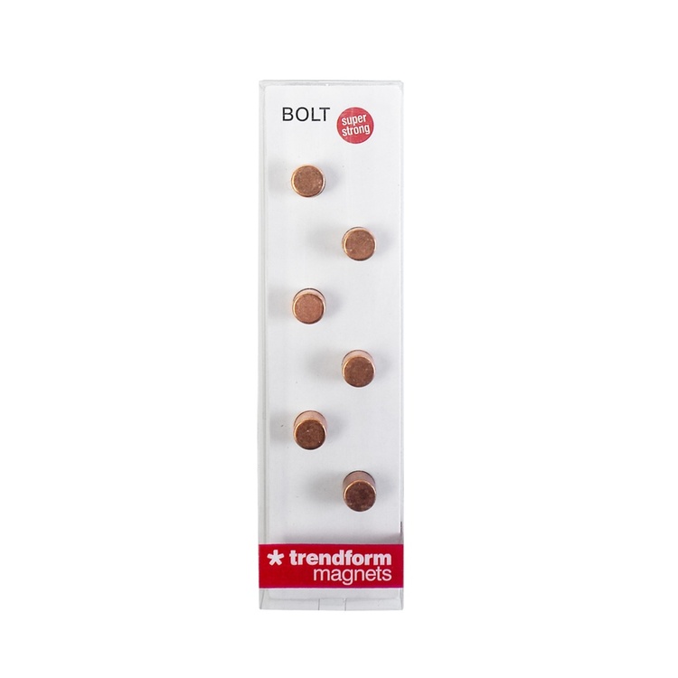 Minimagnet cylinder 6-pack, Koppar