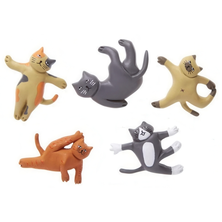 Magneter 6-pack, Yogakatter, Kikkerland 
