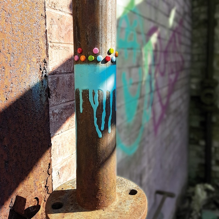 Rund minimagnet 10-pack, Färgmix