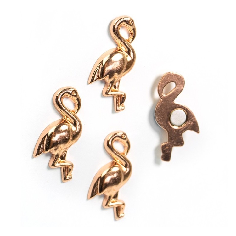 Magneter,4 st, FLAMINGO, Rose gold