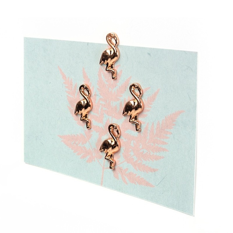 Magneter,4 st, FLAMINGO, Rose gold
