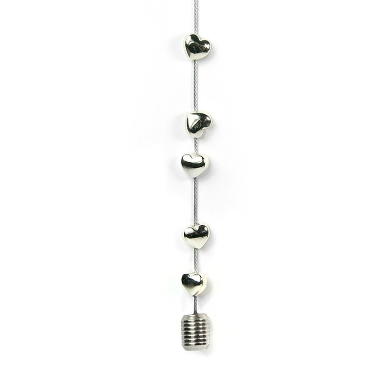 Magnetisk fotohängare med tyngd och 8 hjärtmagneter 150cm
