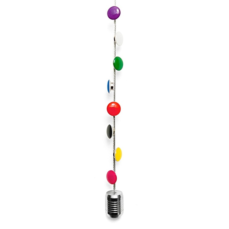 Magnetisk fotohängare med tyngd och 8 färgglada magneter 150cm