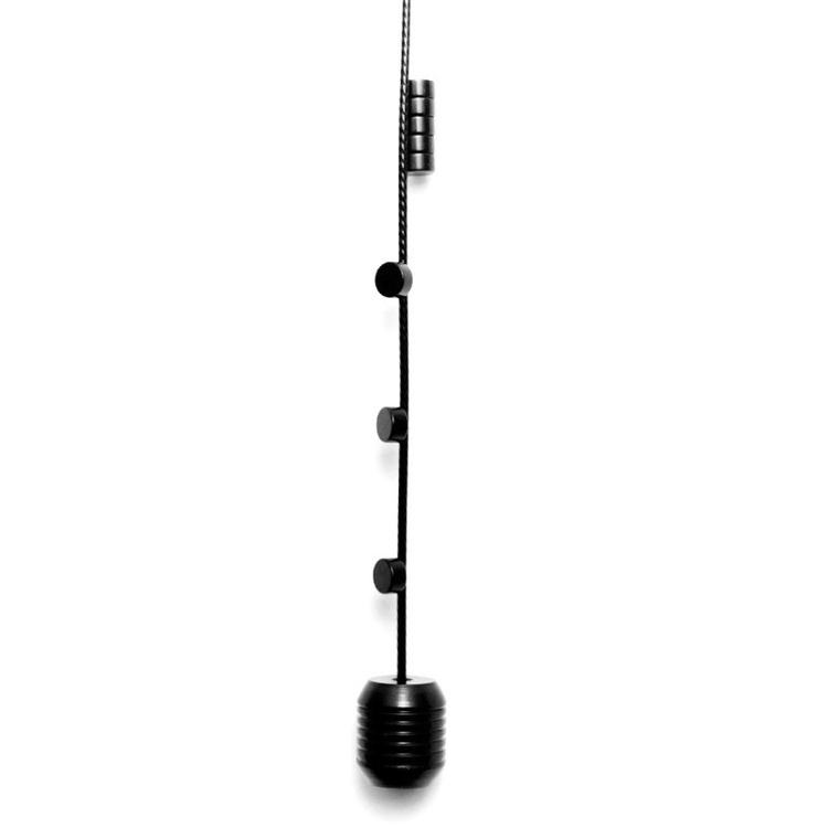 Magnetisk fotohängare med tyngd och 8 magneter 150cm, Svart