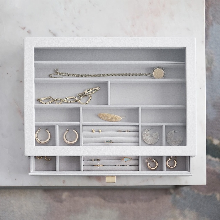 Minibyrå för smycken, 1 låda med glaslock, SUPERSIZE STACKERS DRAWER