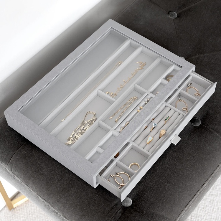 Minibyrå för smycken, 1 låda med glaslock, SUPERSIZE STACKERS DRAWER