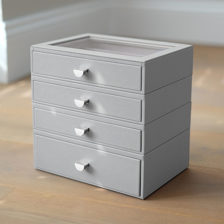 Minibyrå för smycken, 4 lådor, CLASSIC STACKERS DRAWERS
