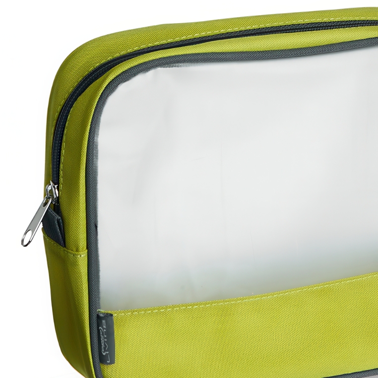 Necessär TRAVEL SMART LARGE, 22 x 5,5 x H 18 cm, Limegrön / Transparent