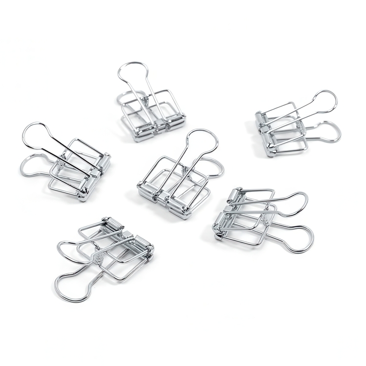Pappersklämmor, 6 st, WIRE CLIPS SMALL 19 mm, silver