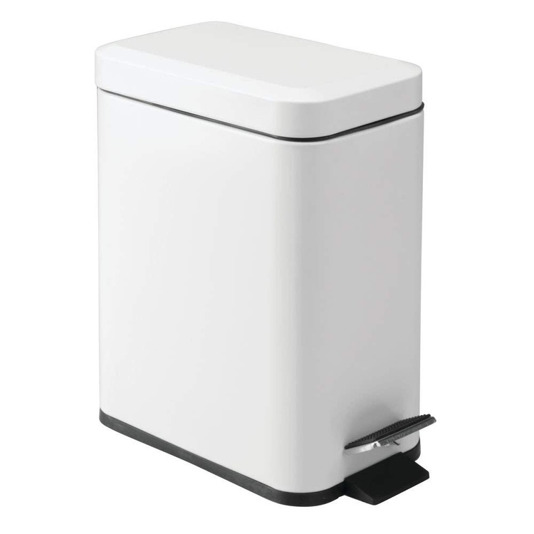 Papperskorg / Pedalhink, SLIM PEDAL BIN, 16 x 25 cm x H 30 cm, Vit