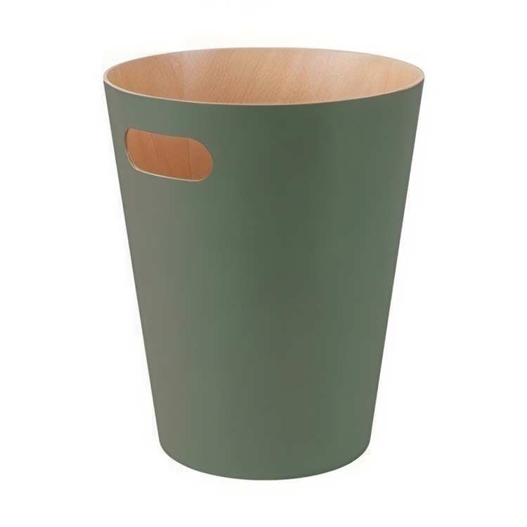 Papperskorg i trä,7,5 L WOODROW, Ø 23 x H 28 cm, Umbra