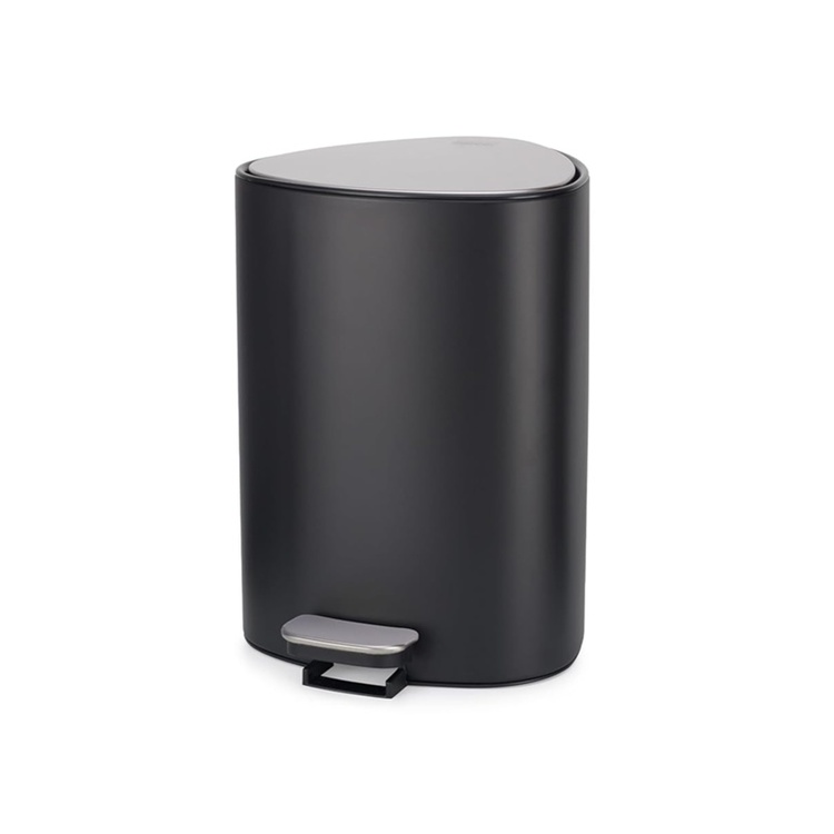 Pedalhink för hörn, 5 L, EASY-STORE PEDAL BIN, Joseph Joseph, Svart / Silver