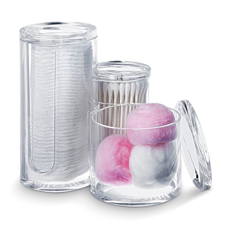 Sminkborttagnings ställ, MAKE UP COTTON, Klar akryl