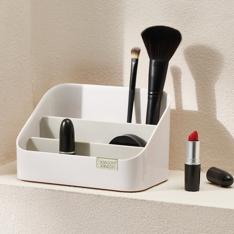 Sminkställ med 9 fack, VIVA TIERED COSMETIC ORGANISER, Joseph Joseph, Benvit