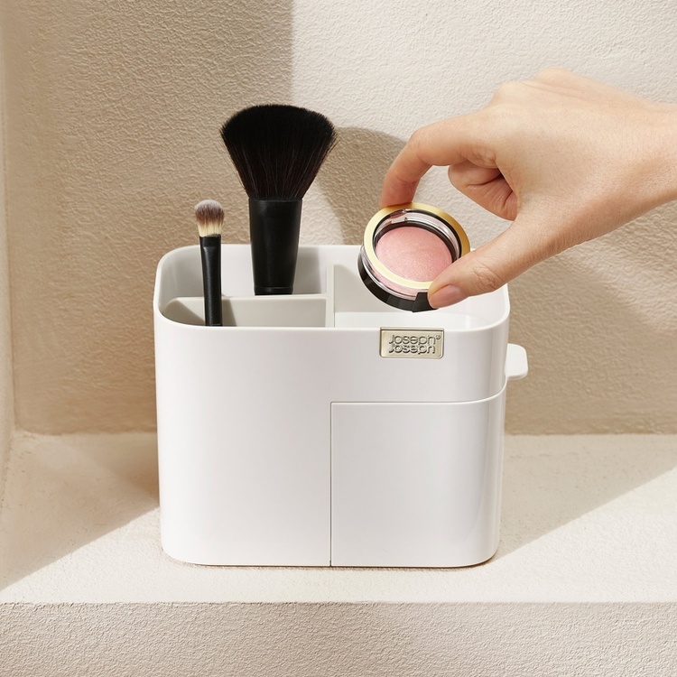 Sminkställ med låda, VIVA SMALL COSMETIC ORGANISER, Joseph Joseph, Benvit