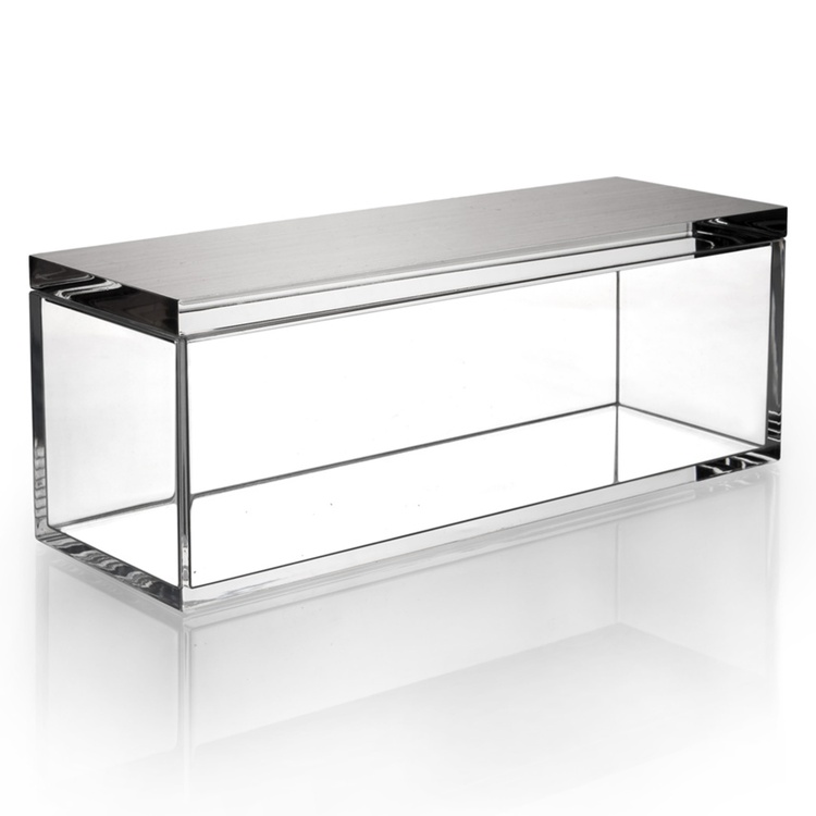 Smyckesask, Långsmal, SILVER CHEST, 17,5 x 6 x H 7 cm, Klar / Silver