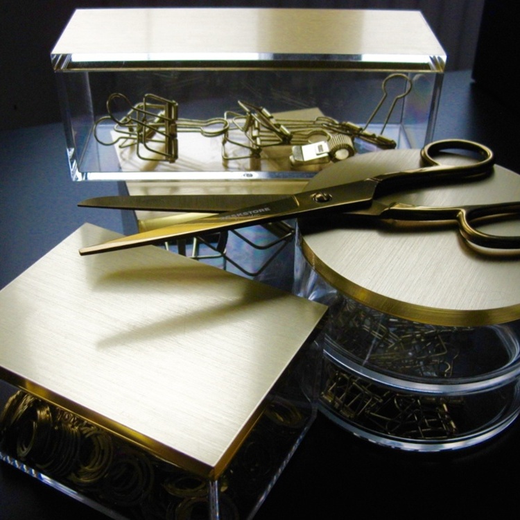 Smyckesask, Rektangulär, GOLD CHEST, 12 x 8,5 x H 7 cm , Klar / Gold