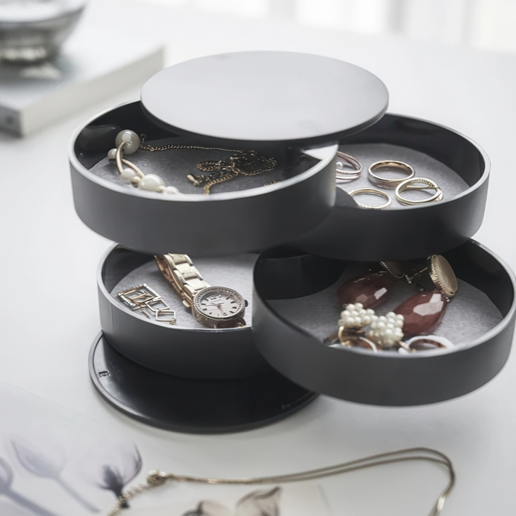 Smyckesask, TOWER ACCESSORIES TRAY, Yamazaki, Svart