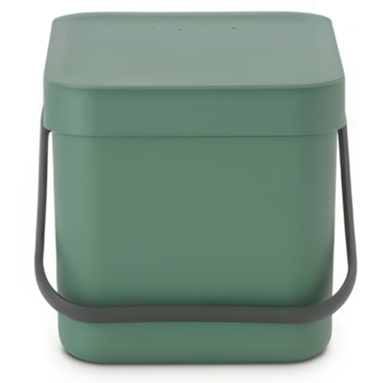 Sophink med lock och handdtag 6L, Brabantia, Grön